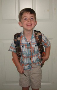 Jacob first day of school 2013